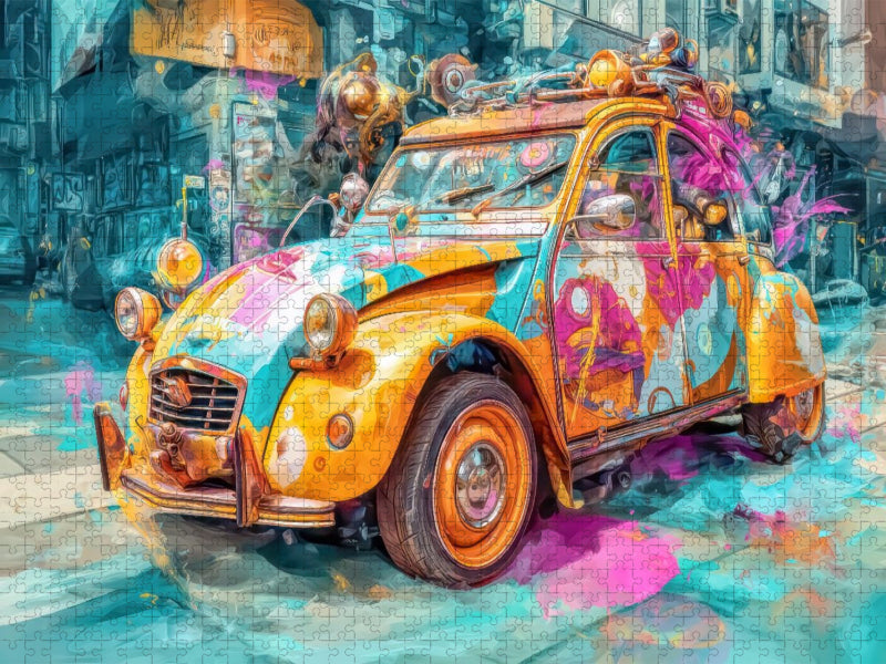Bunte Stadt - CALVENDO Foto-Puzzle'