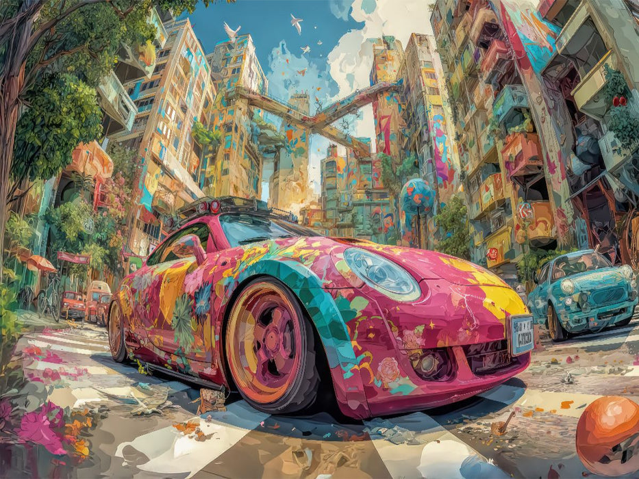 Bunte Stadt - CALVENDO Foto-Puzzle'