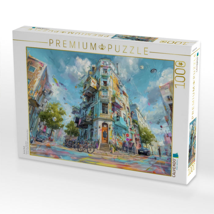Bunte Stadt - CALVENDO Foto-Puzzle'