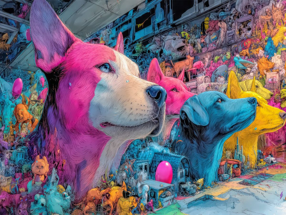 Bunte Stadt - CALVENDO Foto-Puzzle'