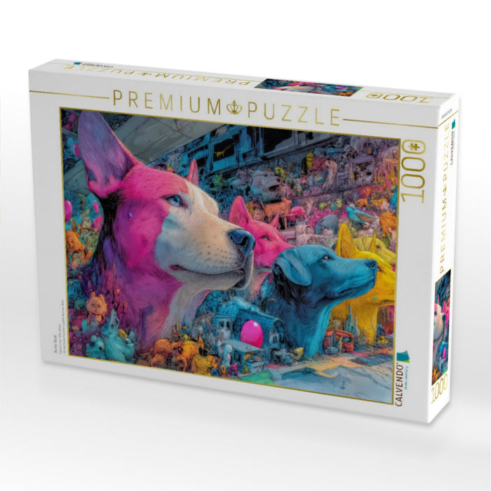 Bunte Stadt - CALVENDO Foto-Puzzle'