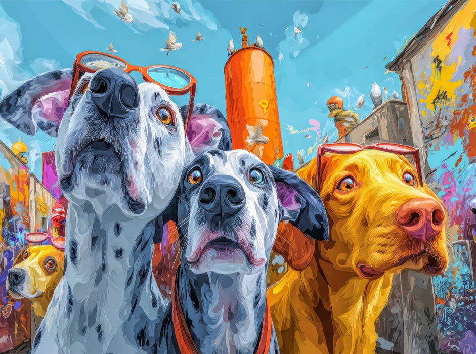 Bunte Stadt - CALVENDO Foto-Puzzle'