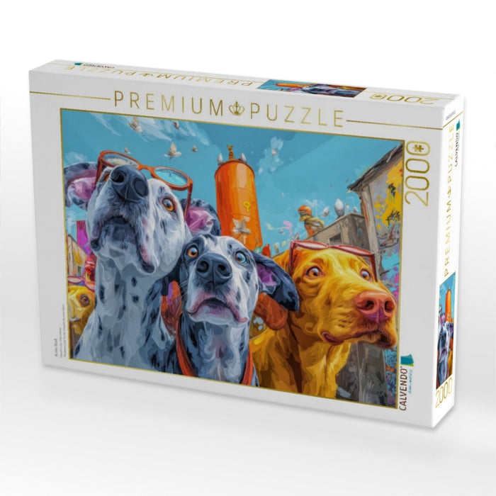 Bunte Stadt - CALVENDO Foto-Puzzle'