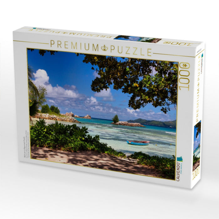 Blick von La Digue nach Praslin - CALVENDO Foto-Puzzle'