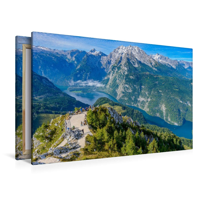 Premium Textil-Leinwand Atemberaubende Aussicht vom Gipfel des Jenner