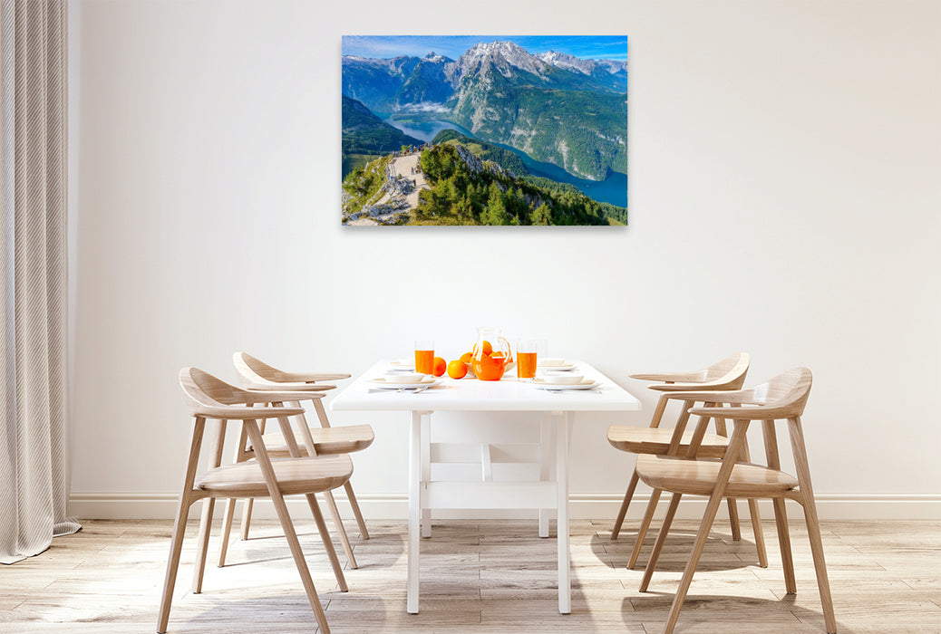 Premium Textil-Leinwand Atemberaubende Aussicht vom Gipfel des Jenner