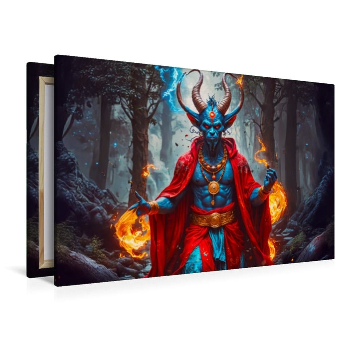 Premium Textil-Leinwand Eshu, Gott der Widersprüche und des Chaos
