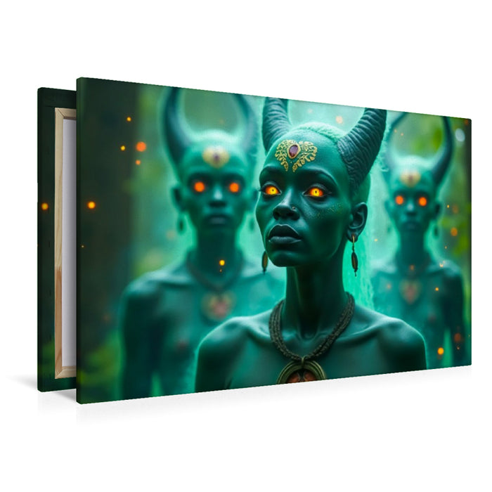 Premium Textil-Leinwand Abiku, die Geisterkinder