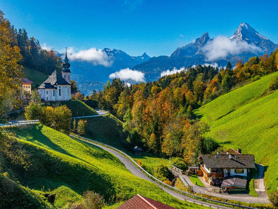 Die Wallfahrtskirche Maria Gern im Berchtesgadener Land - CALVENDO Foto-Puzzle'