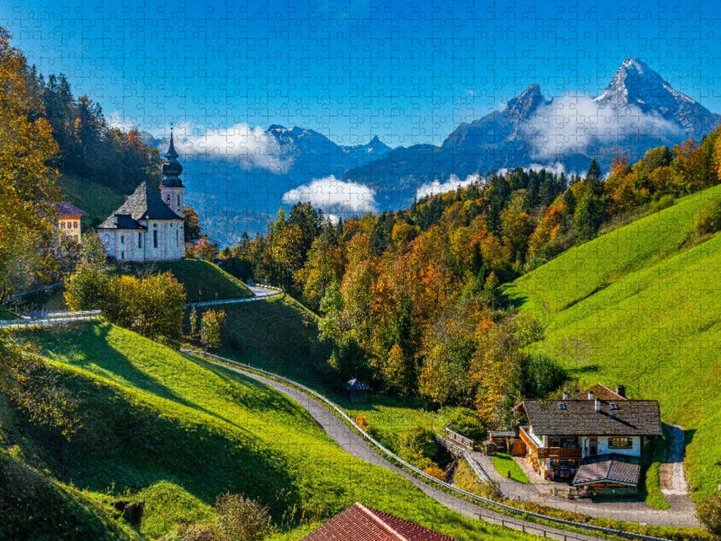 Die Wallfahrtskirche Maria Gern im Berchtesgadener Land - CALVENDO Foto-Puzzle'