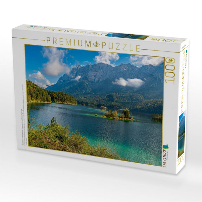 Der Eibsee unterhalb der Zugspitze im Wettersteingebirge - CALVENDO Foto-Puzzle'