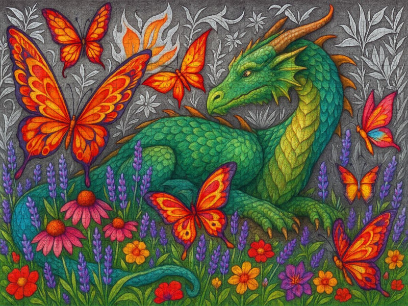 Lindwurm und Feuerfalter - CALVENDO Foto-Puzzle'