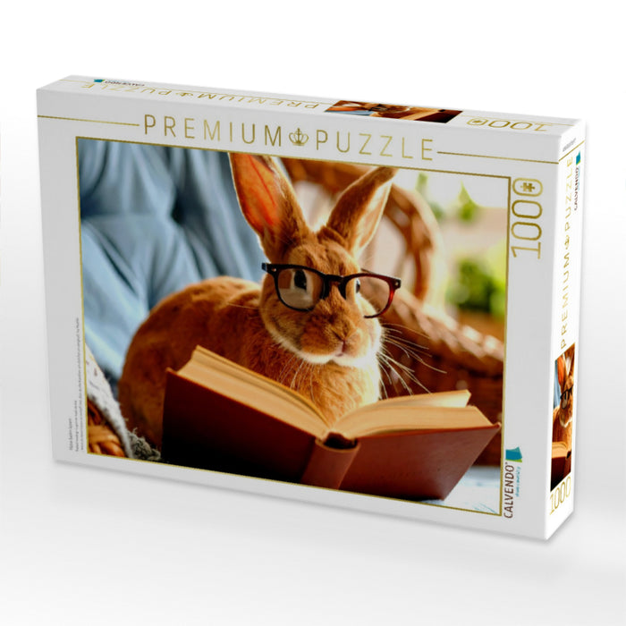 Hase beim lesen - CALVENDO Foto-Puzzle'
