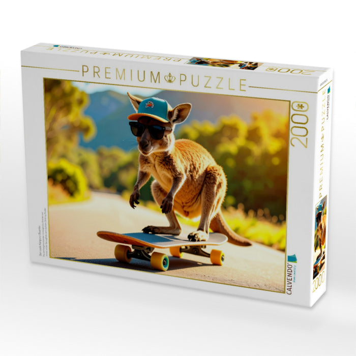 Der coole Känguru-Boarder - CALVENDO Foto-Puzzle'