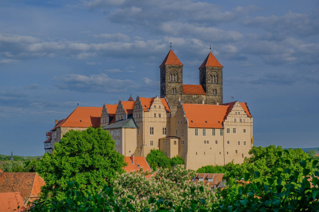Premium Textil-Leinwand Quedlinburg: UNESCO-Welterbestadt
