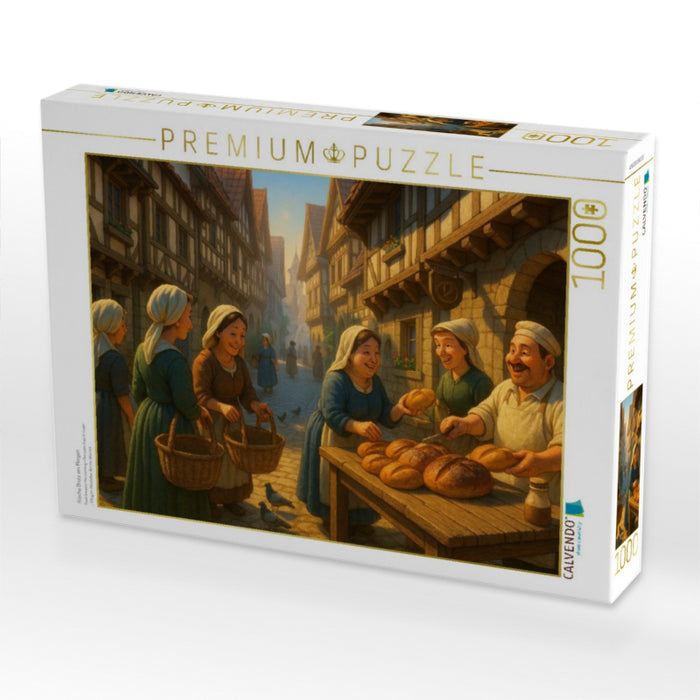Frische Brote am Morgen - CALVENDO Foto-Puzzle'