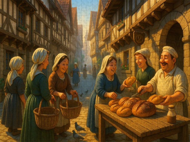 Frische Brote am Morgen - CALVENDO Foto-Puzzle'