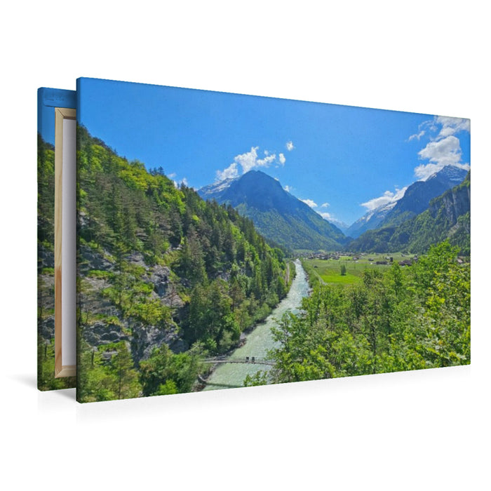 Premium Textil-Leinwand Aareschlucht