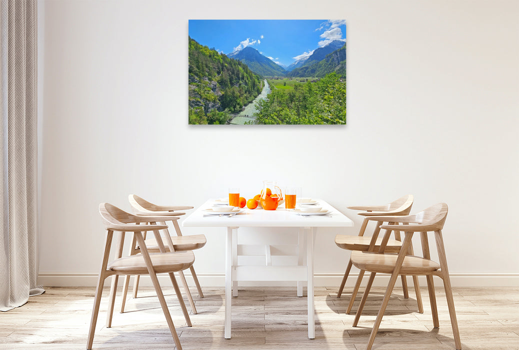 Premium Textil-Leinwand Aareschlucht