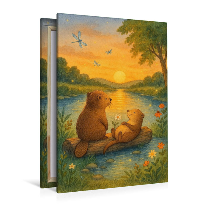 Premium Textil-Leinwand Seeglück – Ein Abend voller Harmonie