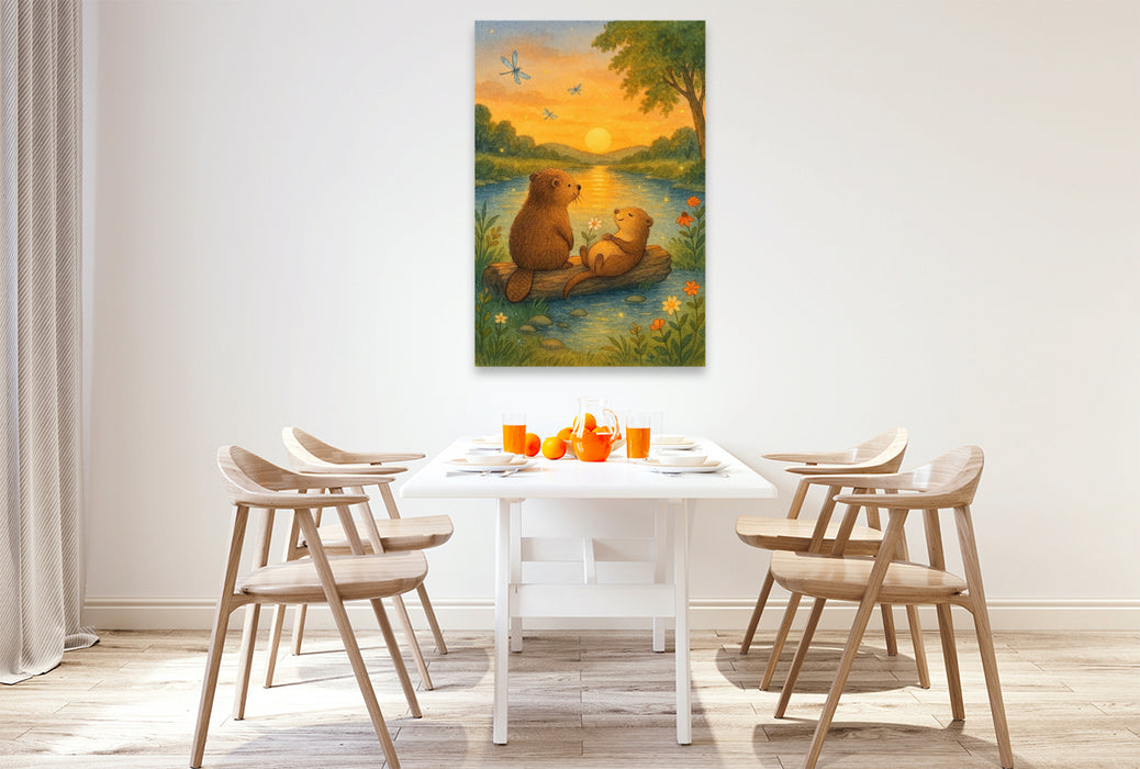 Premium Textil-Leinwand Seeglück – Ein Abend voller Harmonie