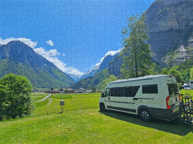Campingplatz Aareschlucht - CALVENDO Foto-Puzzle'