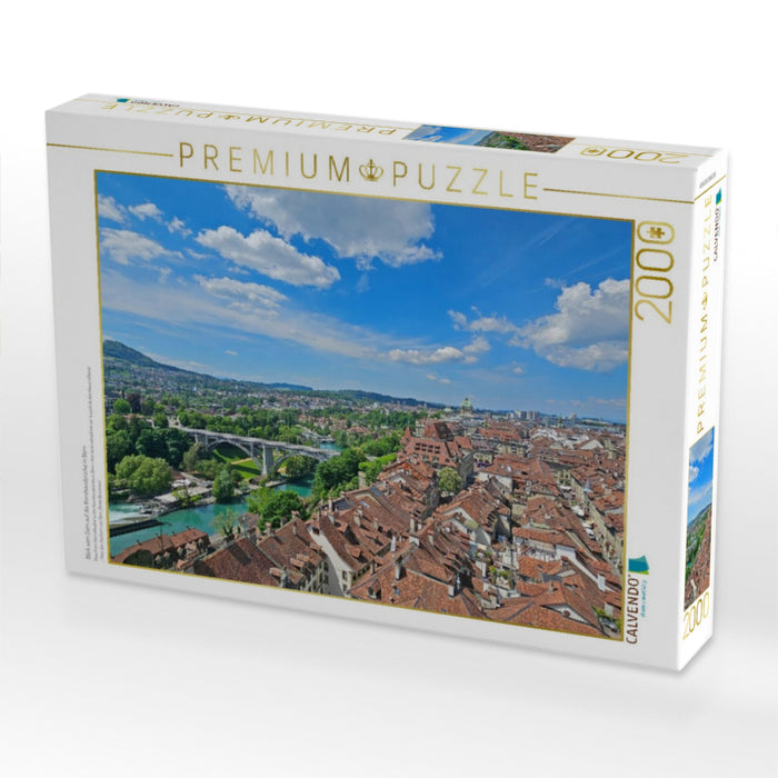 Blick vom Dom auf die Kornhausbrücke in Bern - CALVENDO Foto-Puzzle'