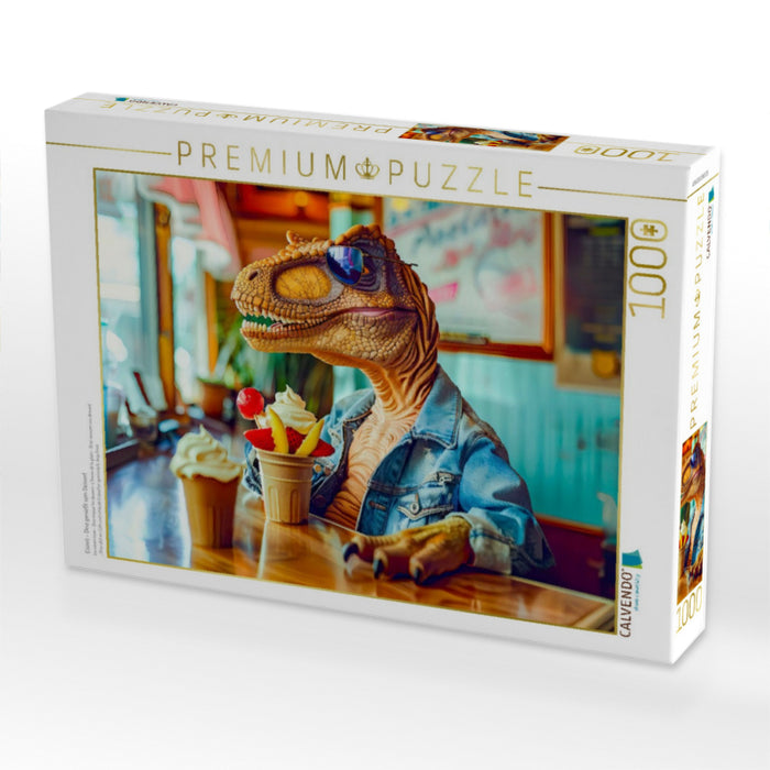 Eiszeit - Dino genießt sein Dessert - CALVENDO Foto-Puzzle'