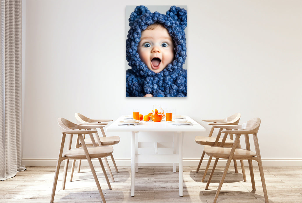 Premium Textil-Leinwand Heidelbeere