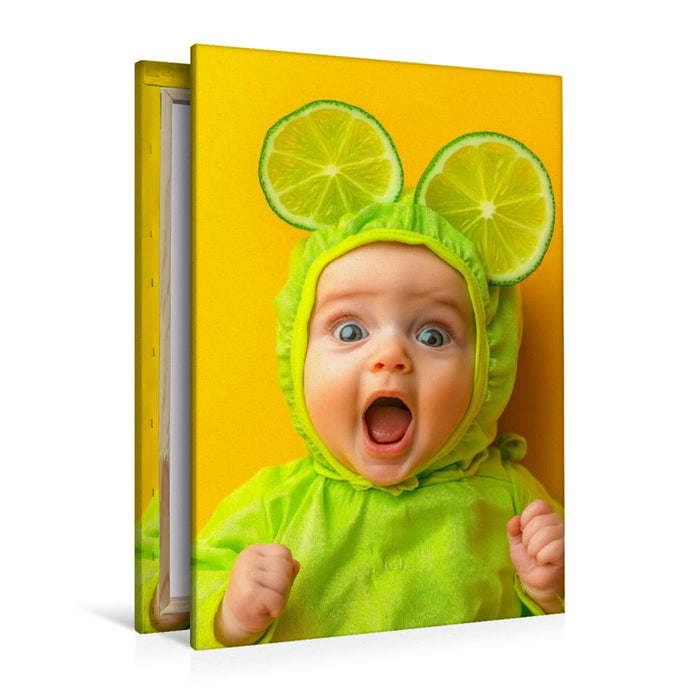 Premium Textil-Leinwand Limette