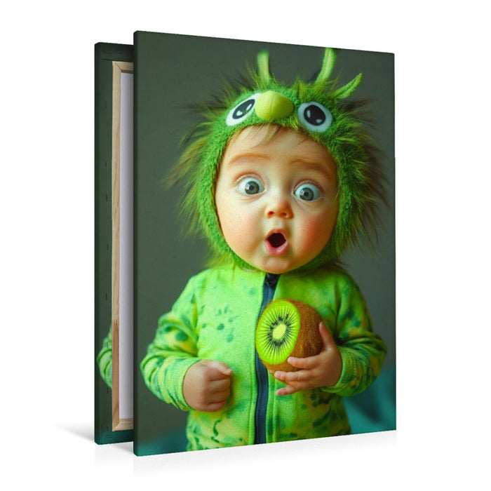 Premium Textil-Leinwand Ein Motiv aus dem Kalender Babys in Bestform - Lustige Früchtchen