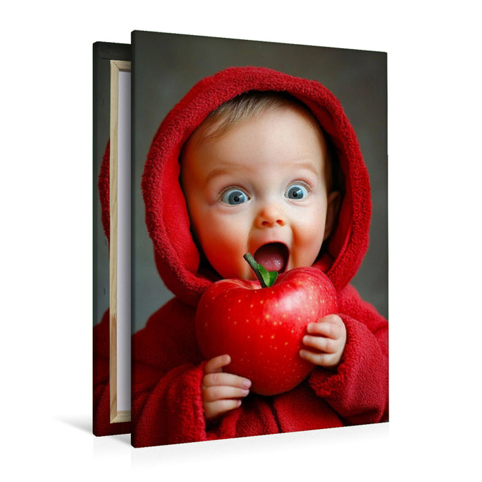 Premium Textil-Leinwand Ein Motiv aus dem Kalender Babys in Bestform - Lustige Früchtchen