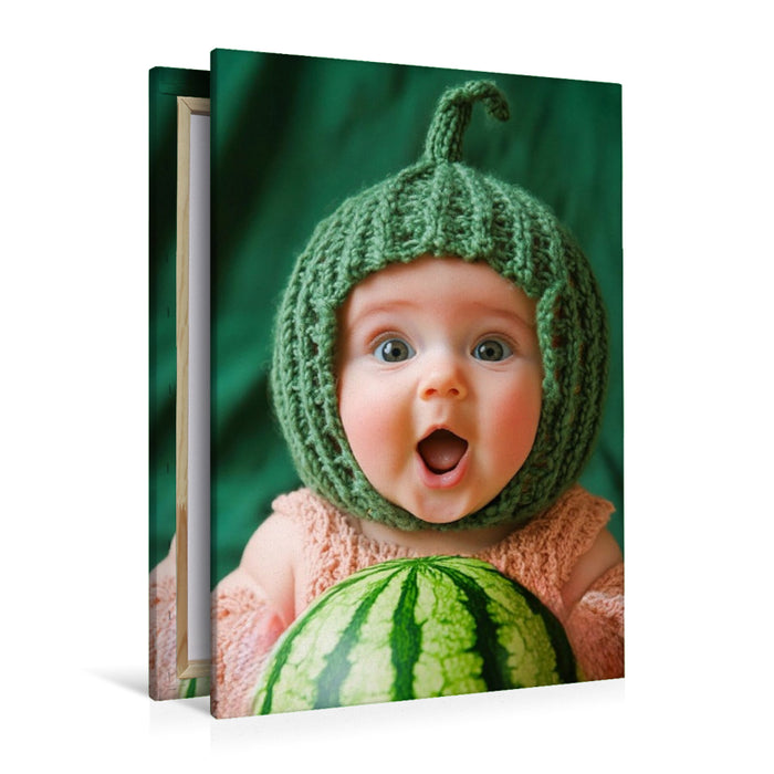 Premium Textil-Leinwand Melone