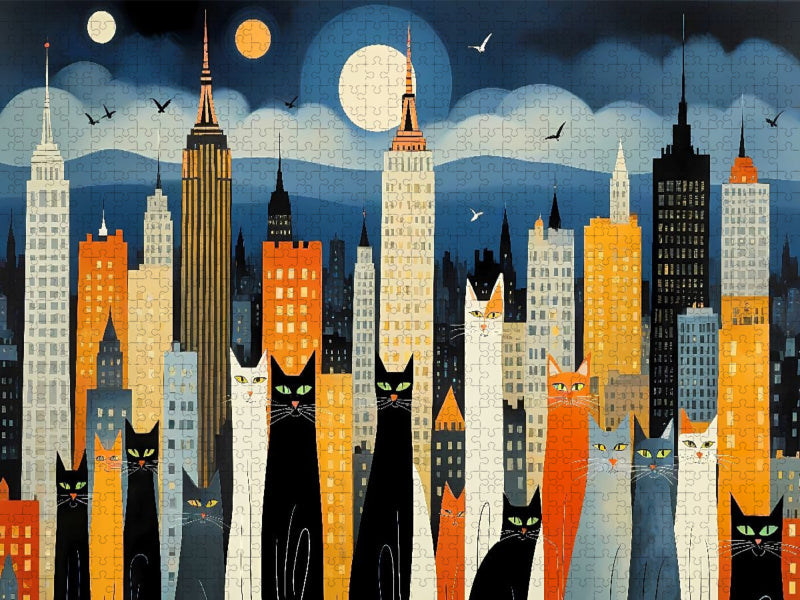 Katzen - Schnurren in der Stadt - CALVENDO Foto-Puzzle'