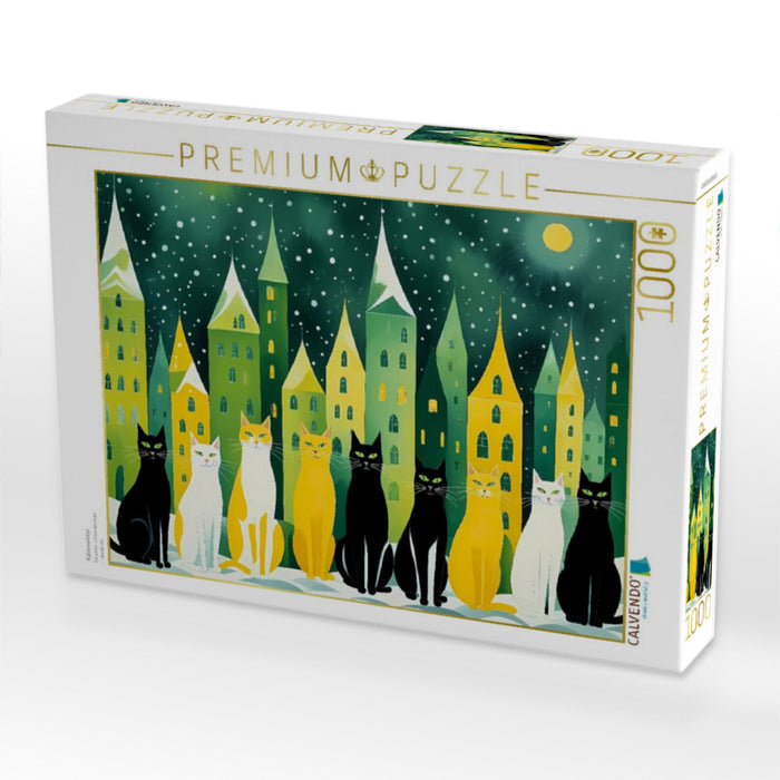 Katzenwinter - CALVENDO Foto-Puzzle'