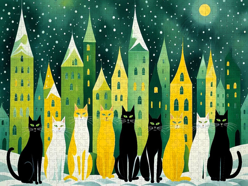 Katzenwinter - CALVENDO Foto-Puzzle'