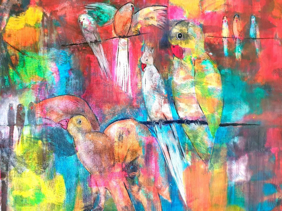 Abstrakte Vögel - CALVENDO Foto-Puzzle'