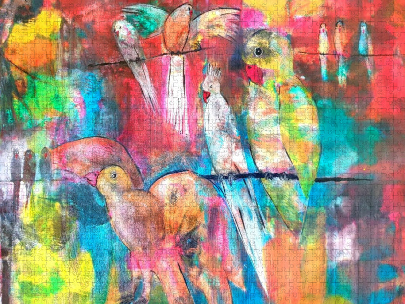 Abstrakte Vögel - CALVENDO Foto-Puzzle'