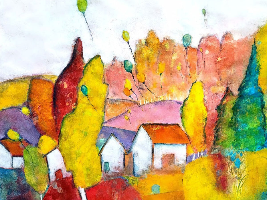 Ein Moment des Loslassens – eingefangen in herbstlichem Leuchten. - CALVENDO Foto-Puzzle'