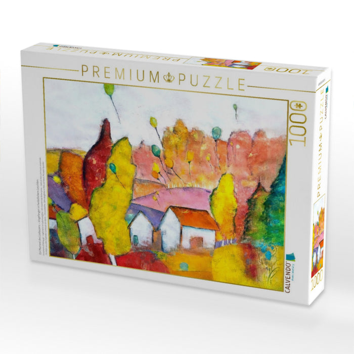 Ein Moment des Loslassens – eingefangen in herbstlichem Leuchten. - CALVENDO Foto-Puzzle'