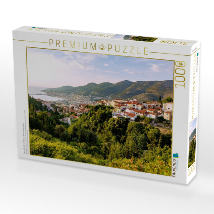Samos-Stadt mit Blick auf die Bucht von Vathy - CALVENDO Foto-Puzzle'