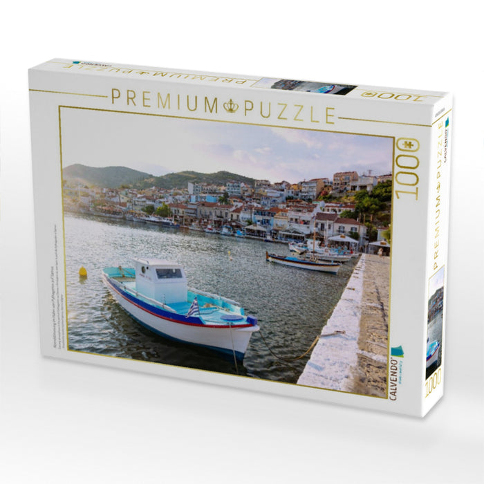 Abendstimmung im Hafen von Pythagorion auf Samos - CALVENDO Foto-Puzzle'