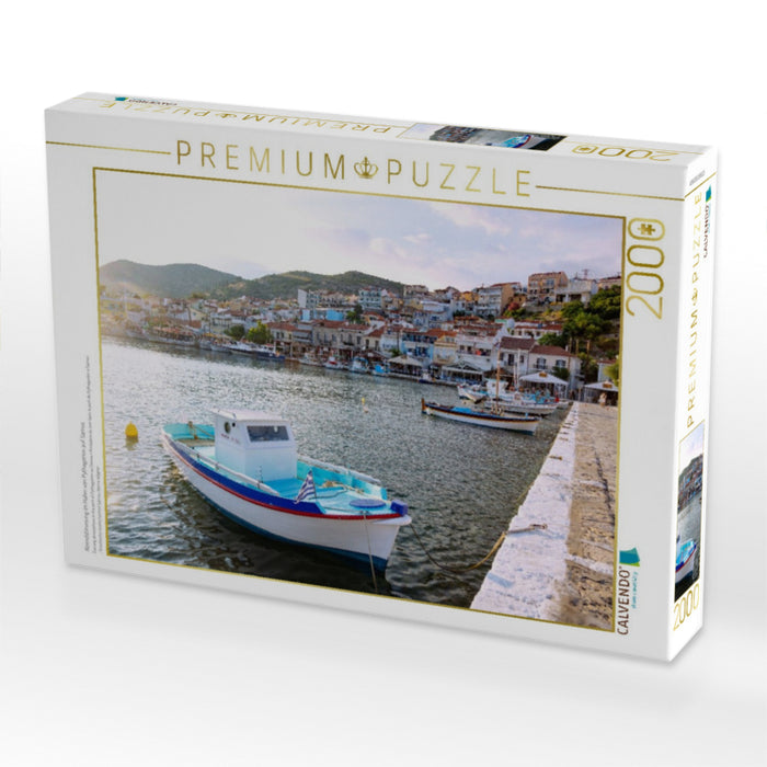 Abendstimmung im Hafen von Pythagorion auf Samos - CALVENDO Foto-Puzzle'