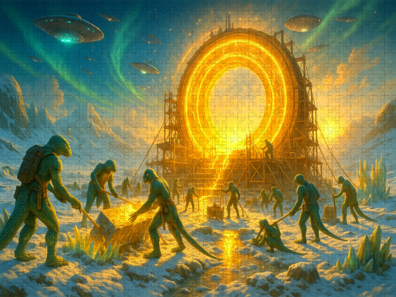 Atlantis-Tor – Dimensionsriss im Eis - CALVENDO Foto-Puzzle'