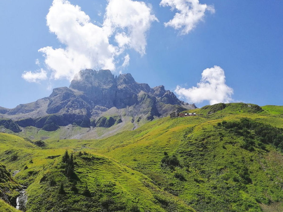 Aufstieg zur Kemptner Hütte - CALVENDO Foto-Puzzle'