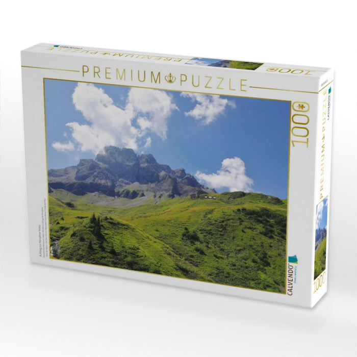 Aufstieg zur Kemptner Hütte - CALVENDO Foto-Puzzle'