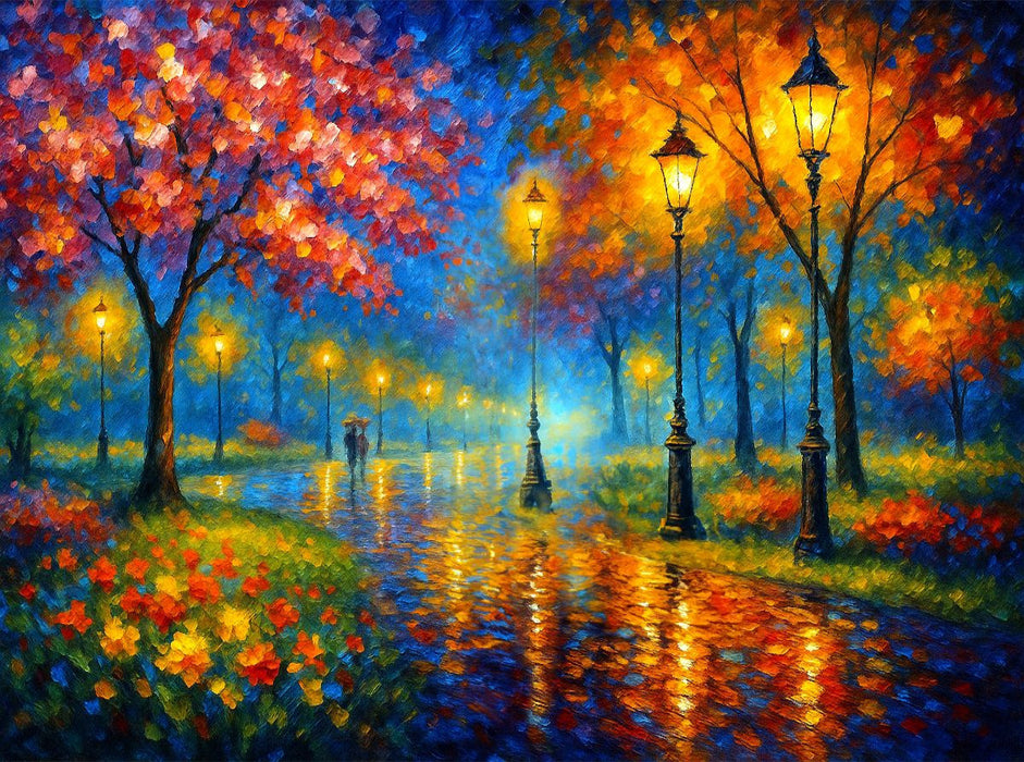 Lichterstimmung im Park - CALVENDO Foto-Puzzle'