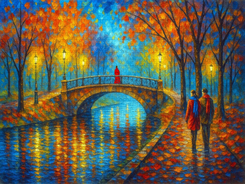 Die Brücke im Park - CALVENDO Foto-Puzzle'