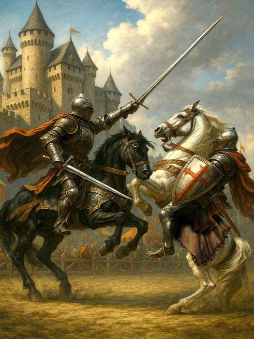 Ritter im Turnierkampf - CALVENDO Foto-Puzzle'