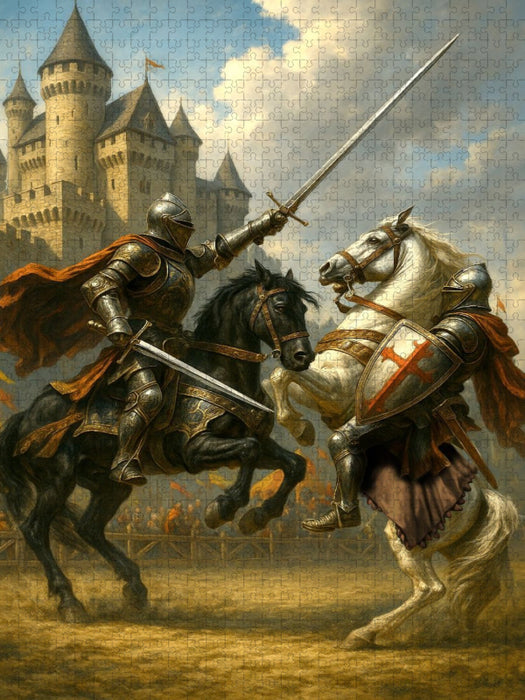 Ritter im Turnierkampf - CALVENDO Foto-Puzzle'